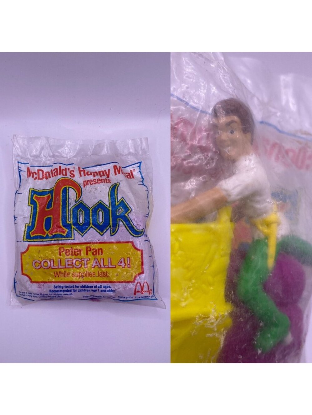 Hook Peter Pan McDonalds Happy Meal Toy 1991 Collectible New Sealed